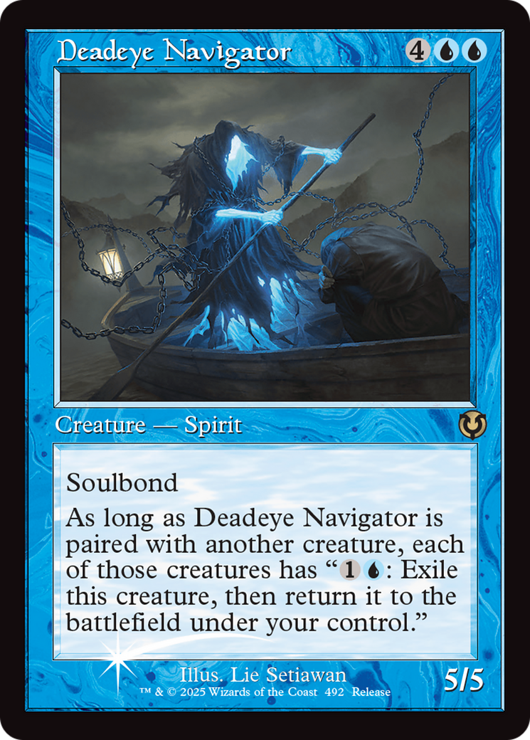 Deadeye Navigator (Retro Frame) [Innistrad Remastered Promos] | Exor Games Bridgewater