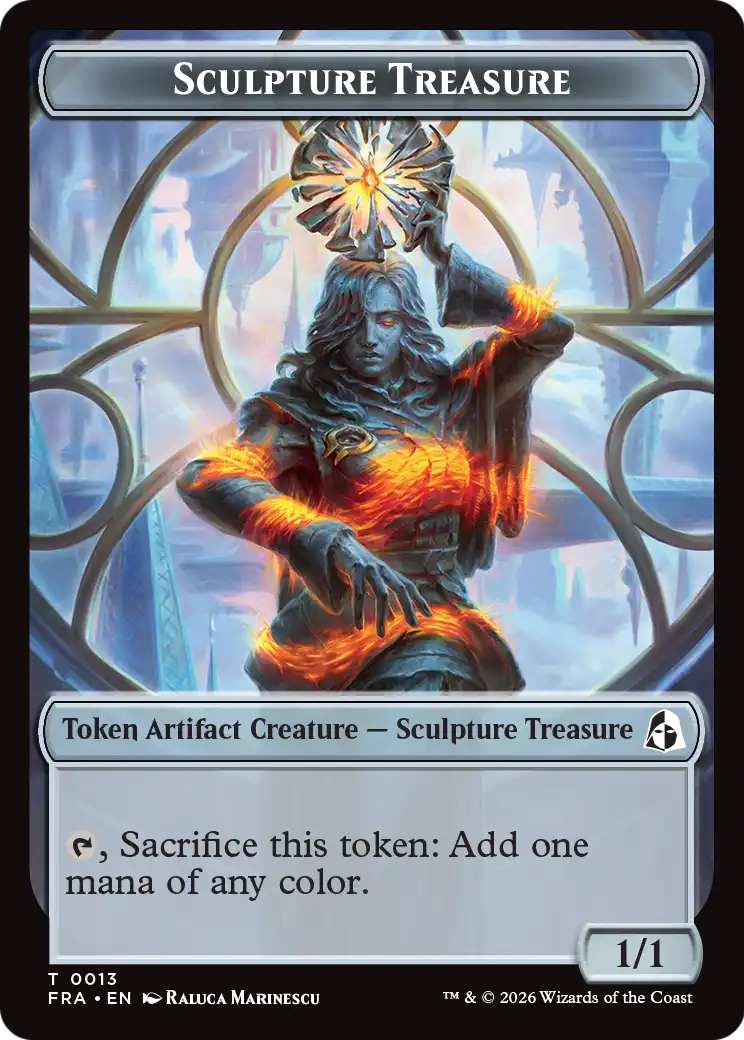 Sculpture Treasure // Beast Double-Sided Token [Reality Fracture Tokens] | Exor Games Bridgewater