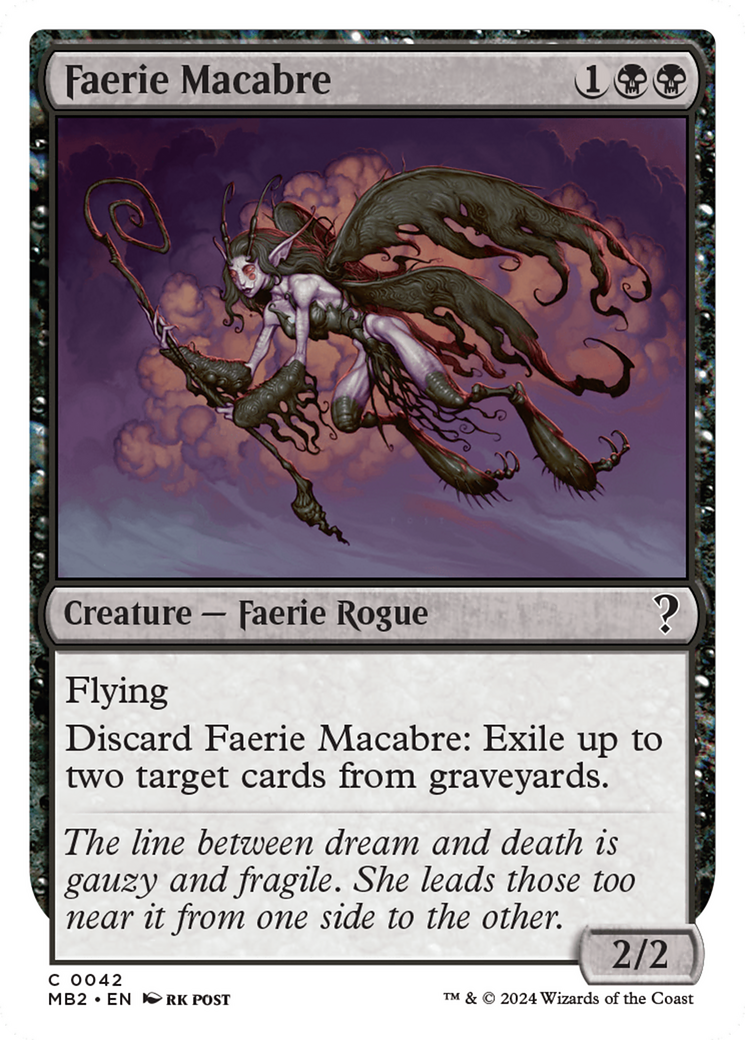 Faerie Macabre (White Border) [Mystery Booster 2] | Exor Games Bridgewater