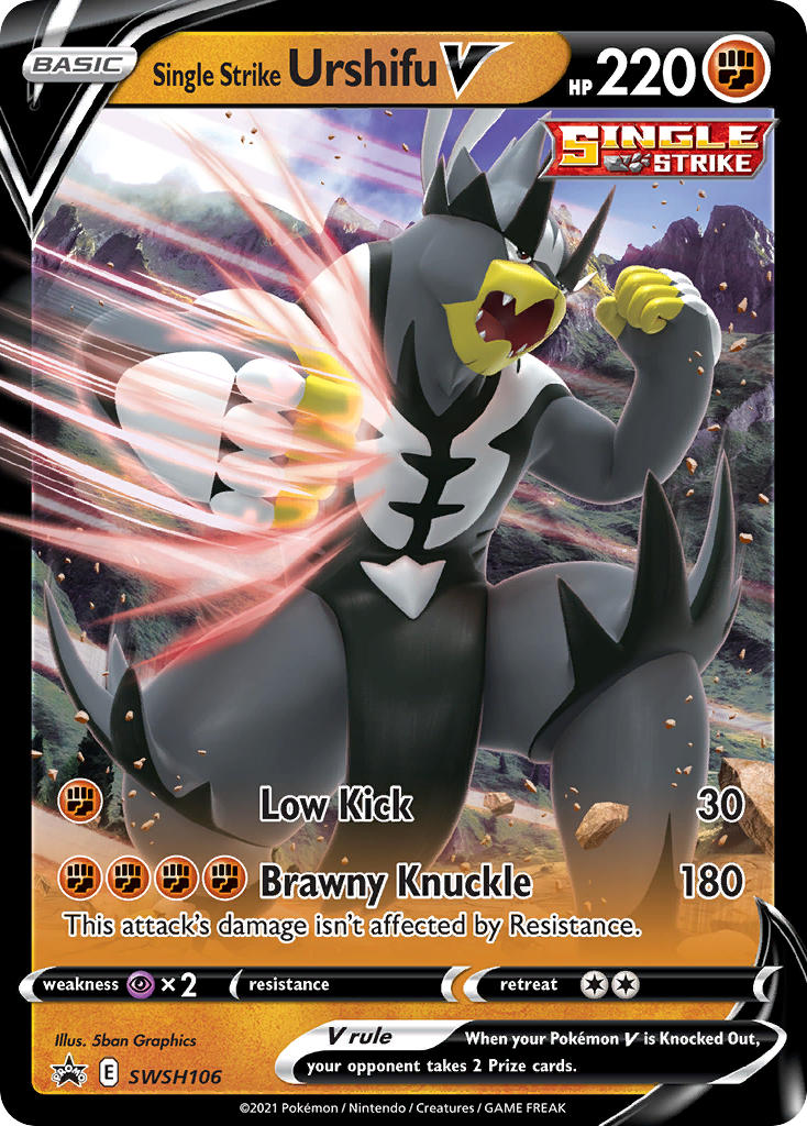 Single Strike Urshifu V (SWSH106) (Jumbo Card) [Sword & Shield: Black Star Promos] | Exor Games Bridgewater