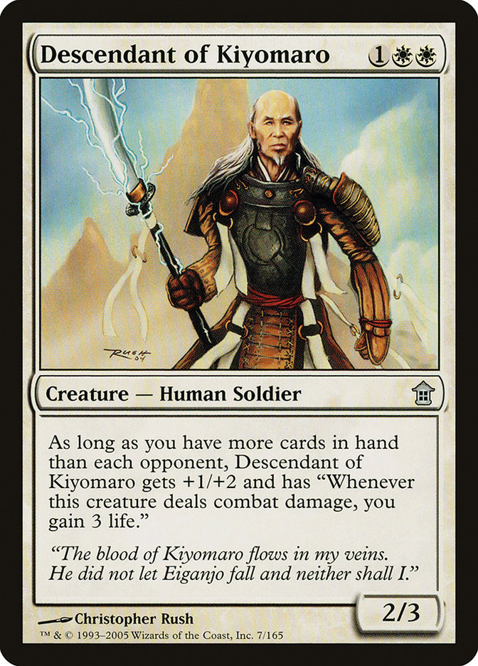 Descendant of Kiyomaro [Saviors of Kamigawa] | Exor Games Bridgewater