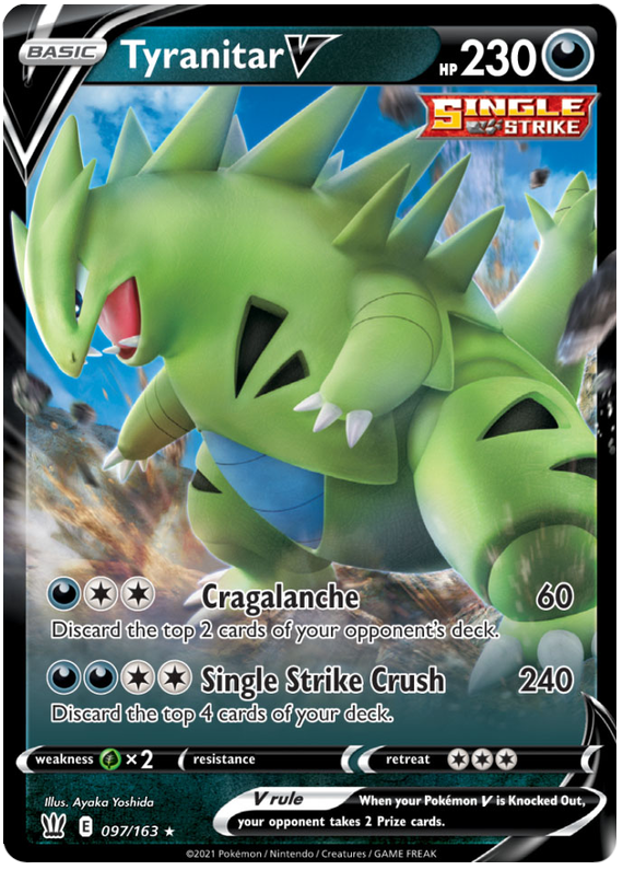 Tyranitar V (097/163) [Sword & Shield: Battle Styles] | Exor Games Bridgewater