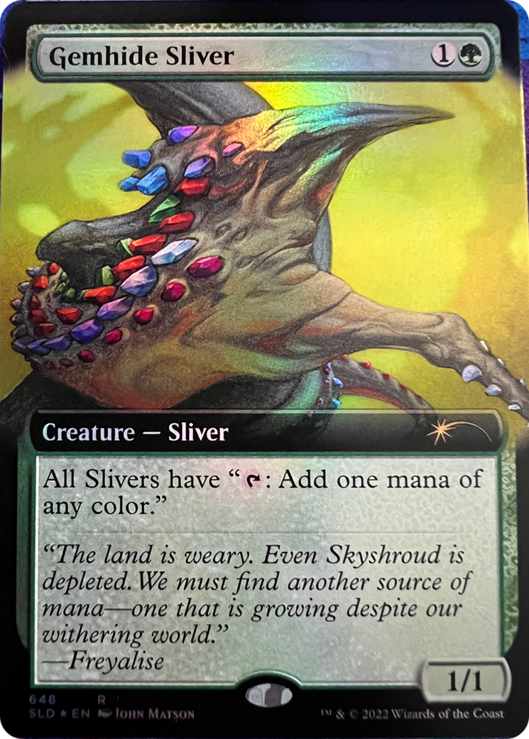 Gemhide Sliver (Extended Art) [Secret Lair Drop Series] | Exor Games Bridgewater