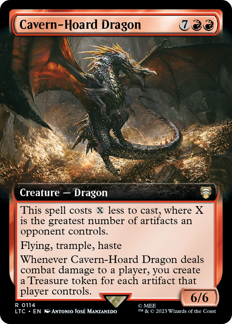 Cavern-Hoard Dragon (Extended Art) [The Lord of the Rings: Tales of Middle-Earth Commander] | Exor Games Bridgewater