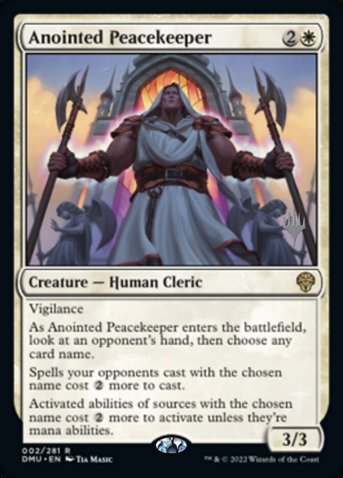 Anointed Peacekeeper (Promo Pack) [Dominaria United Promos] | Exor Games Bridgewater