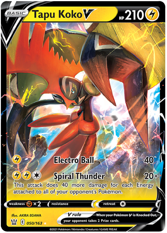 Tapu Koko V (050/163) [Sword & Shield: Battle Styles] | Exor Games Bridgewater