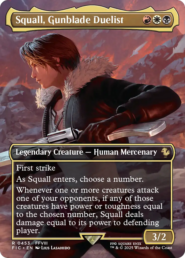 Squall, Gunblade Duelist (Borderless) [FINAL FANTASY Commander] | Exor Games Bridgewater