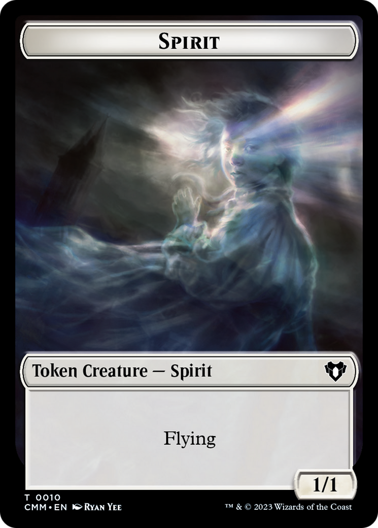 Spirit (0010) // Construct (0041) Double-Sided Token [Commander Masters Tokens] | Exor Games Bridgewater