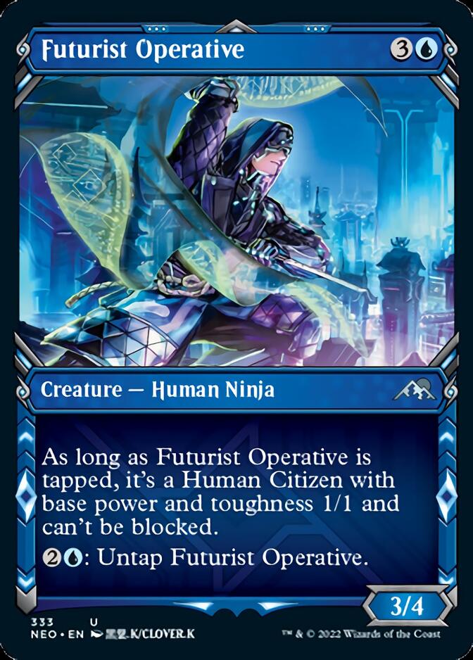 Futurist Operative (Showcase Ninja) [Kamigawa: Neon Dynasty] | Exor Games Bridgewater