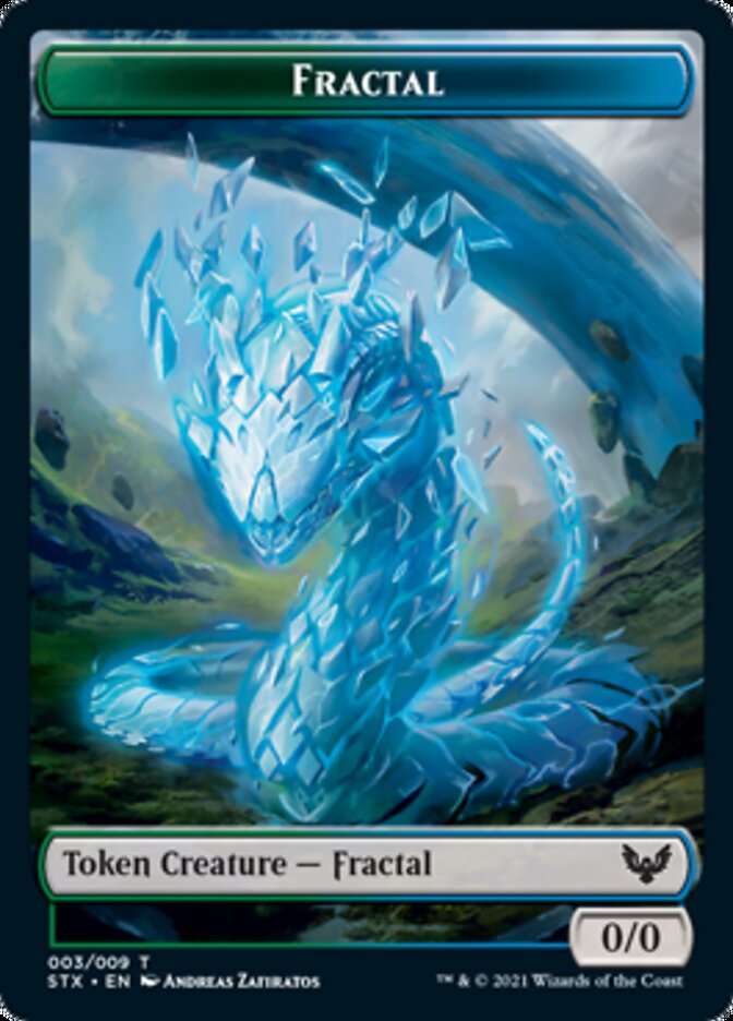 Fractal // Pest Double-Sided Token [Strixhaven: School of Mages Tokens] | Exor Games Bridgewater