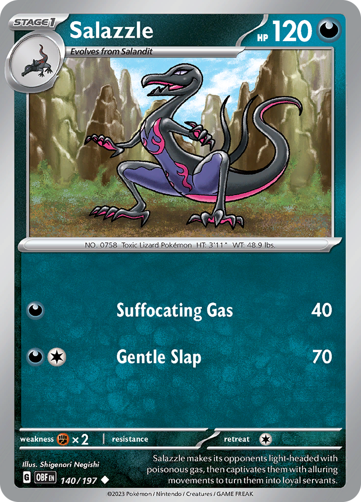 Salazzle (140/197) [Scarlet & Violet: Obsidian Flames] | Exor Games Bridgewater