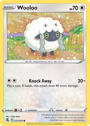 Wooloo (222/264) (Cosmos Holo) [Sword & Shield: Fusion Strike] | Exor Games Bridgewater