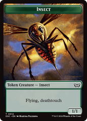 Insect (0012) // Spider Double-Sided Token [Duskmourn: House of Horror Commander Tokens] | Exor Games Bridgewater