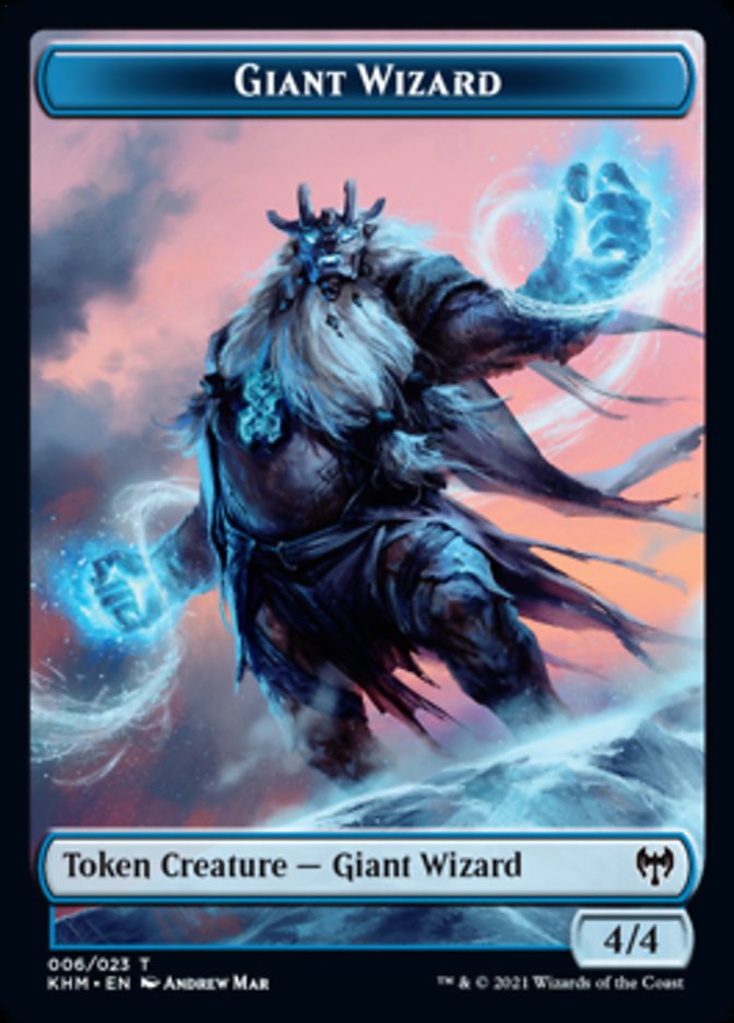 Giant Wizard Token [Kaldheim Tokens] | Exor Games Bridgewater
