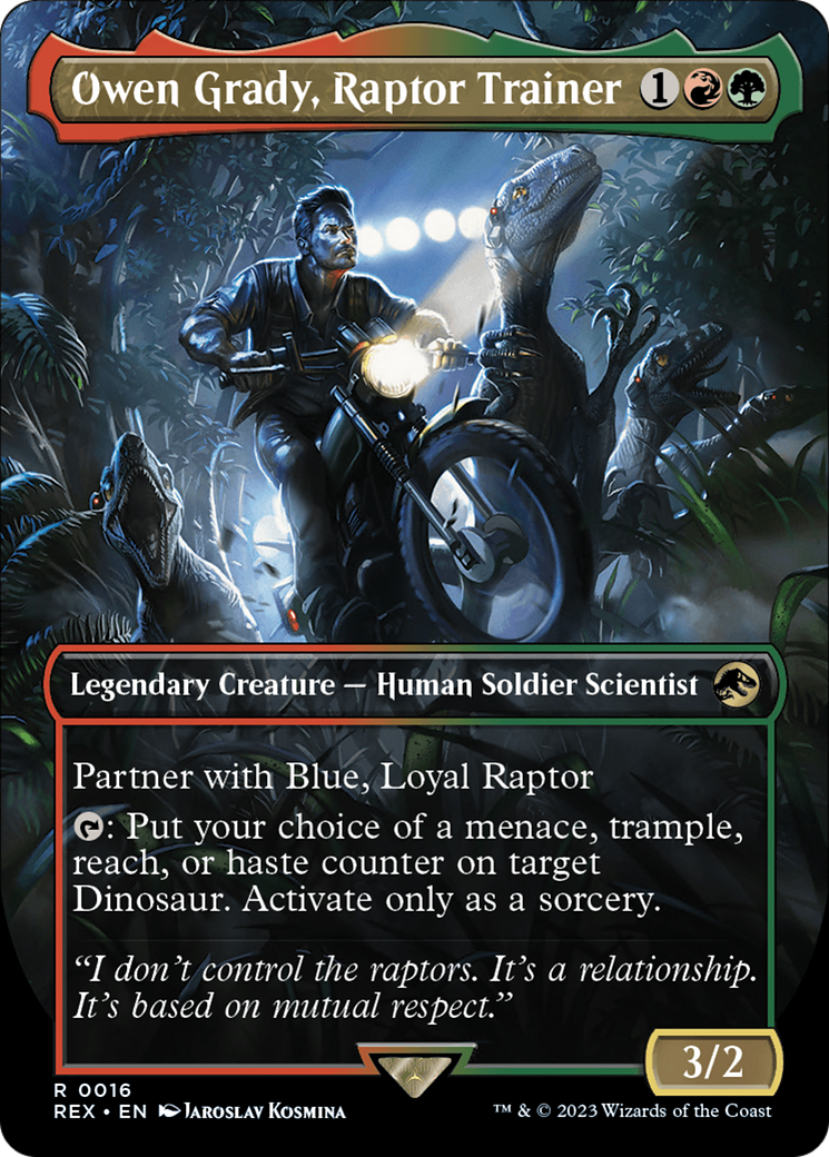 Owen Grady, Raptor Trainer (Borderless) [Jurassic World Collection] | Exor Games Bridgewater