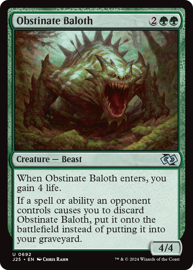Obstinate Baloth [Foundations Jumpstart] | Exor Games Bridgewater