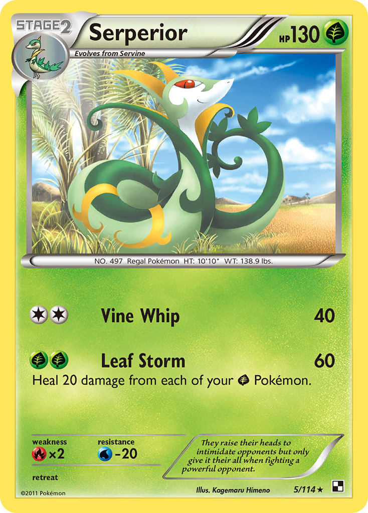 Serperior (5/114) (Green Tornado) (Theme Deck Exclusive) [Black & White: Base Set] | Exor Games Bridgewater