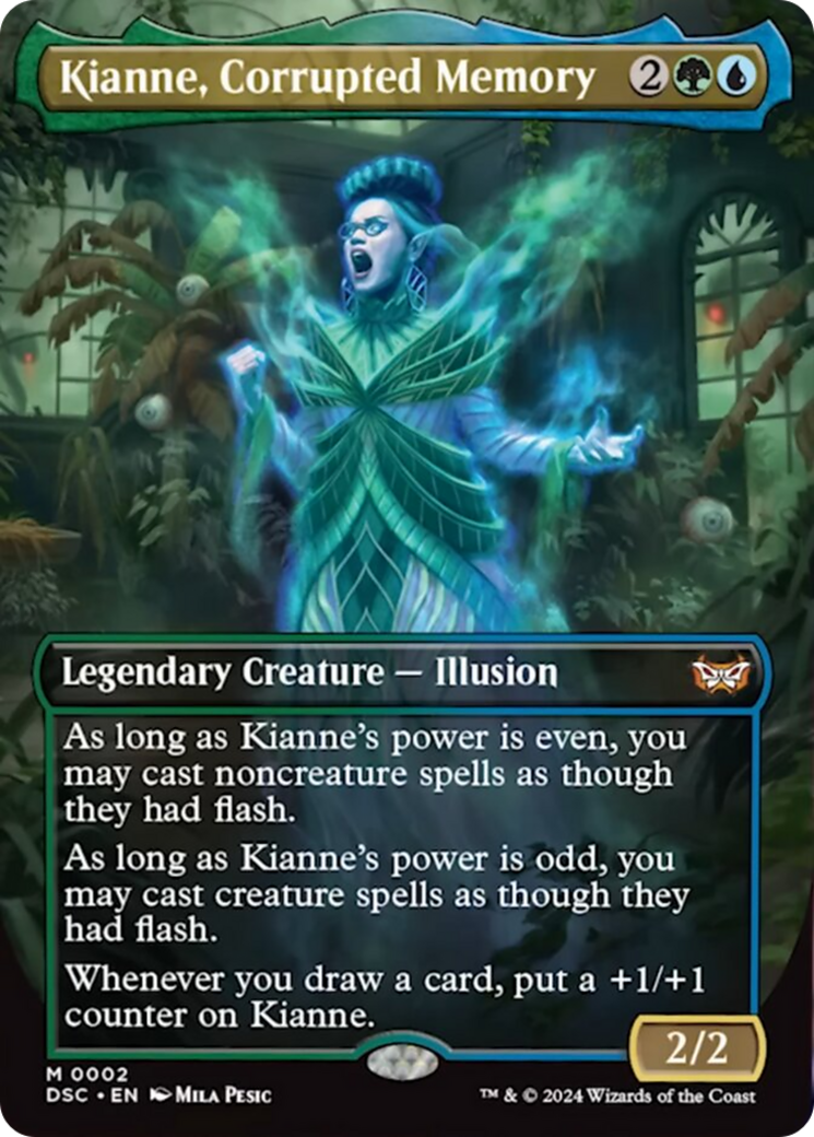 Kianne, Corrupted Memory (Borderless) [Duskmourn: House of Horror Commander] | Exor Games Bridgewater