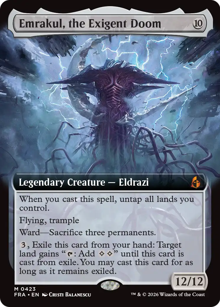 Emrakul, the Exigent Doom (Extended Art) [Reality Fracture] | Exor Games Bridgewater