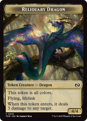 Reliquary Dragon // Dragon (0011) Double-Sided Token [Tarkir: Dragonstorm Tokens] | Exor Games Bridgewater