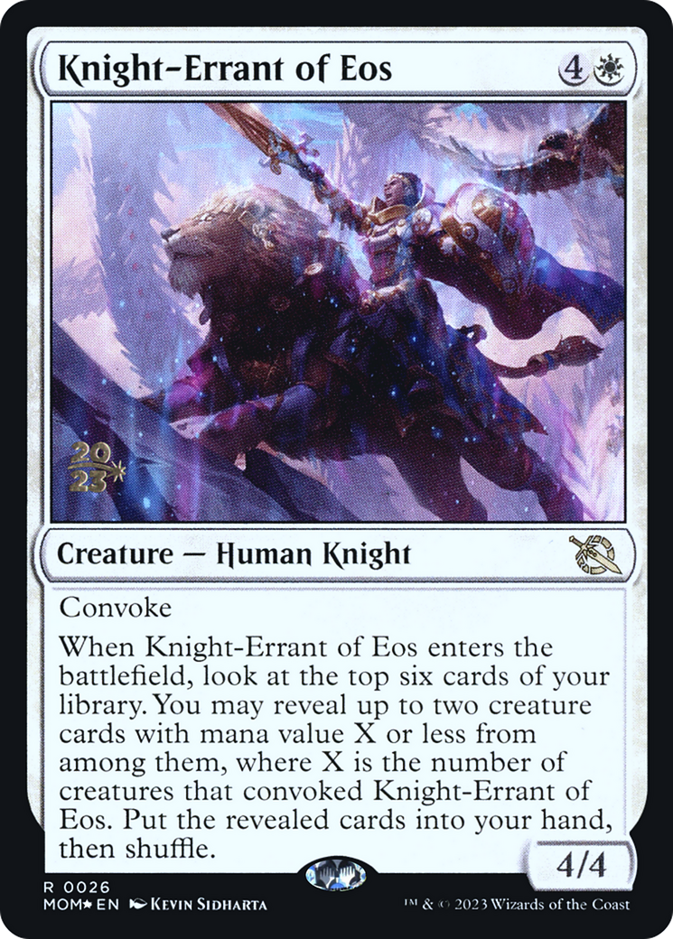 Knight-Errant of Eos [March of the Machine Prerelease Promos] | Exor Games Bridgewater