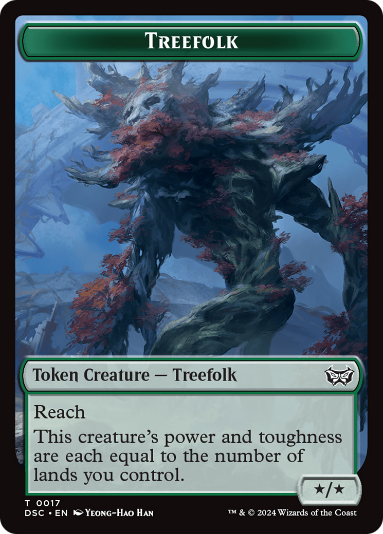 Treefolk // Spider Double-Sided Token [Duskmourn: House of Horror Commander Tokens] | Exor Games Bridgewater