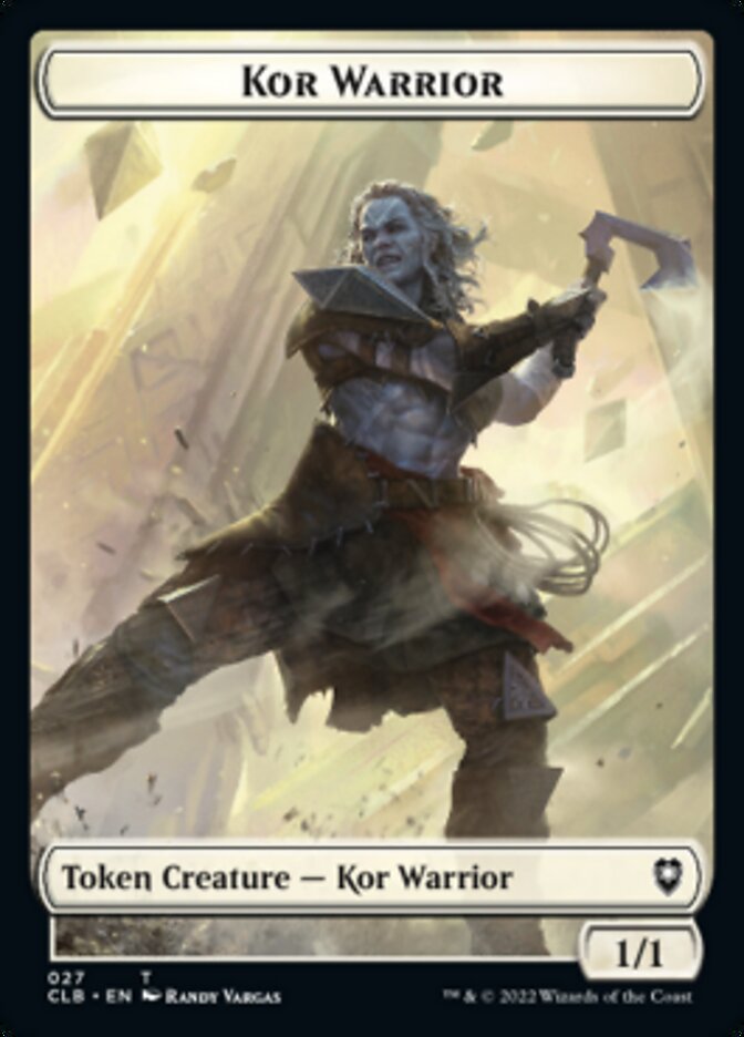 Kor Warrior // Treasure Double-Sided Token [Commander Legends: Battle for Baldur's Gate Tokens] | Exor Games Bridgewater