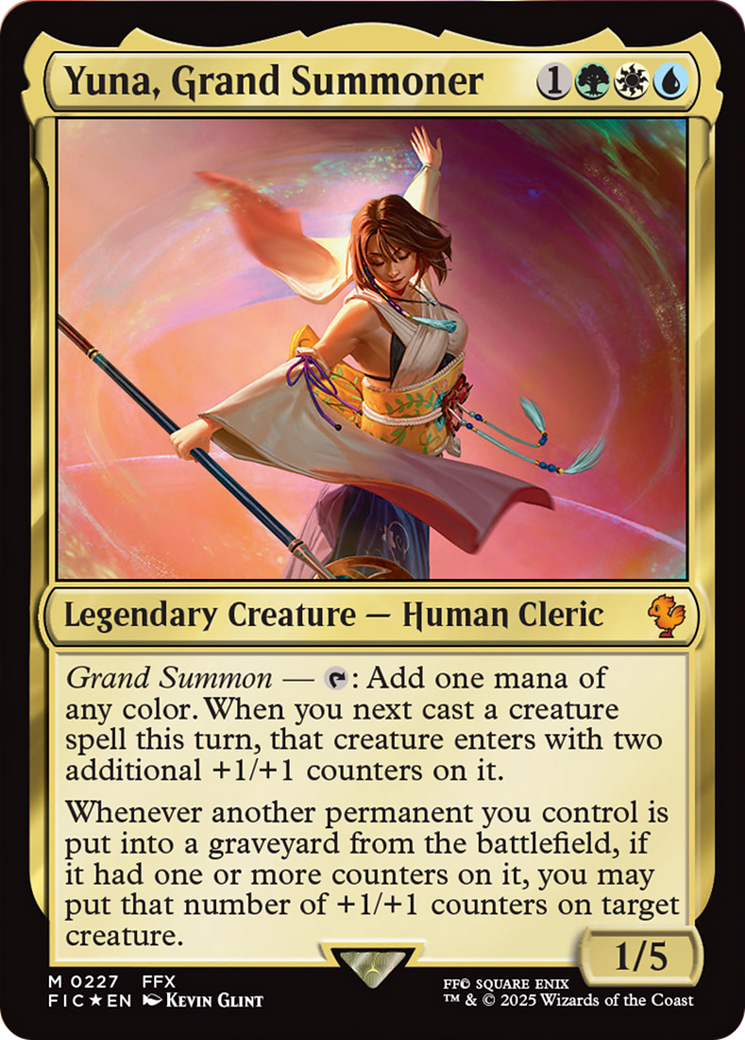 Yuna, Grand Summoner (Surge Foil) [FINAL FANTASY Commander] | Exor Games Bridgewater