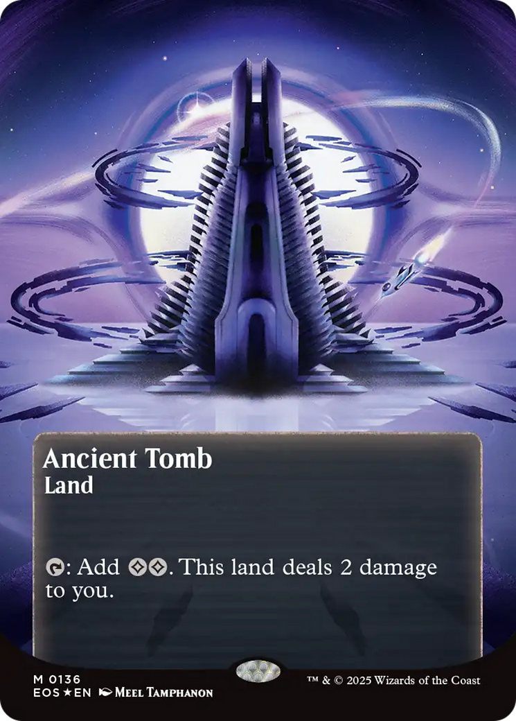 Ancient Tomb (0136) (Borderless) (Galaxy Foil) [Edge of Eternities: Stellar Sights] | Exor Games Bridgewater