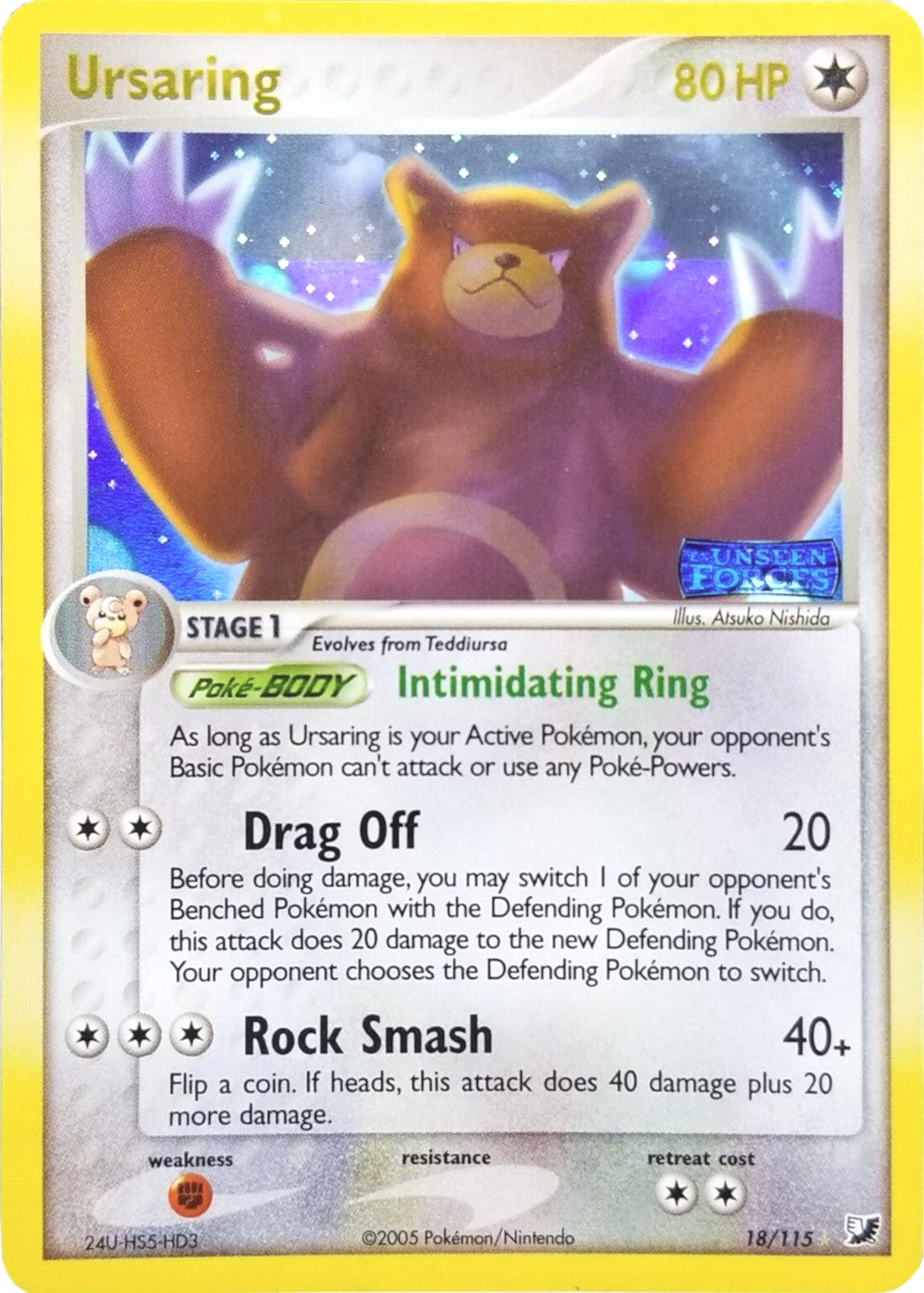 Ursaring (18/115) (Stamped) [EX: Unseen Forces] | Exor Games Bridgewater