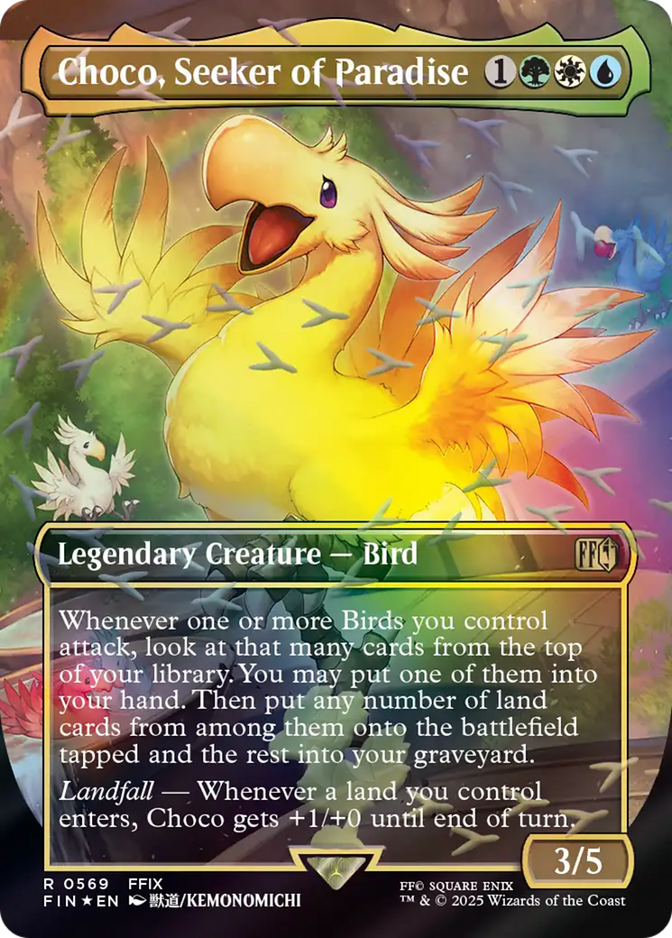 Choco, Seeker of Paradise (Borderless) (Chocobo Track Foil) [FINAL FANTASY] | Exor Games Bridgewater