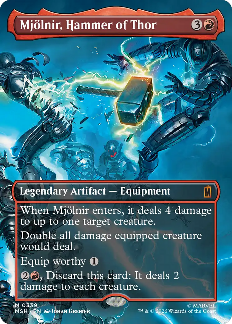 Mjolnir, Hammer of Thor (Borderless) (0339) [Marvel Super Heroes] | Exor Games Bridgewater