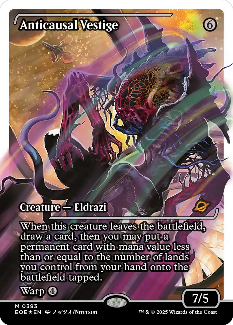 Anticausal Vestige (Showcase) (Fracture Foil) [Edge of Eternities] | Exor Games Bridgewater