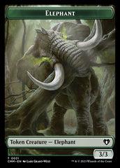 Clue // Elephant Double-Sided Token [Commander Masters Tokens] | Exor Games Bridgewater