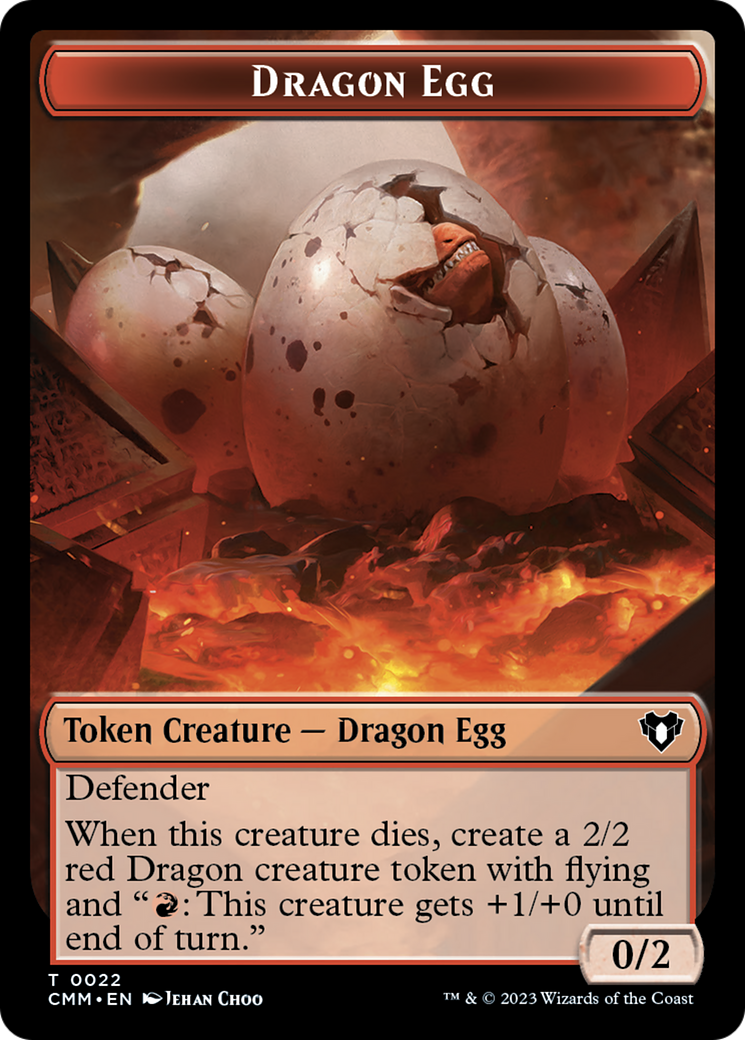 Dragon Egg Token [Commander Masters Tokens] | Exor Games Bridgewater