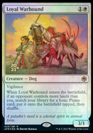 Loyal Warhound [Dungeons & Dragons: Adventures in the Forgotten Realms Prerelease Promos] | Exor Games Bridgewater