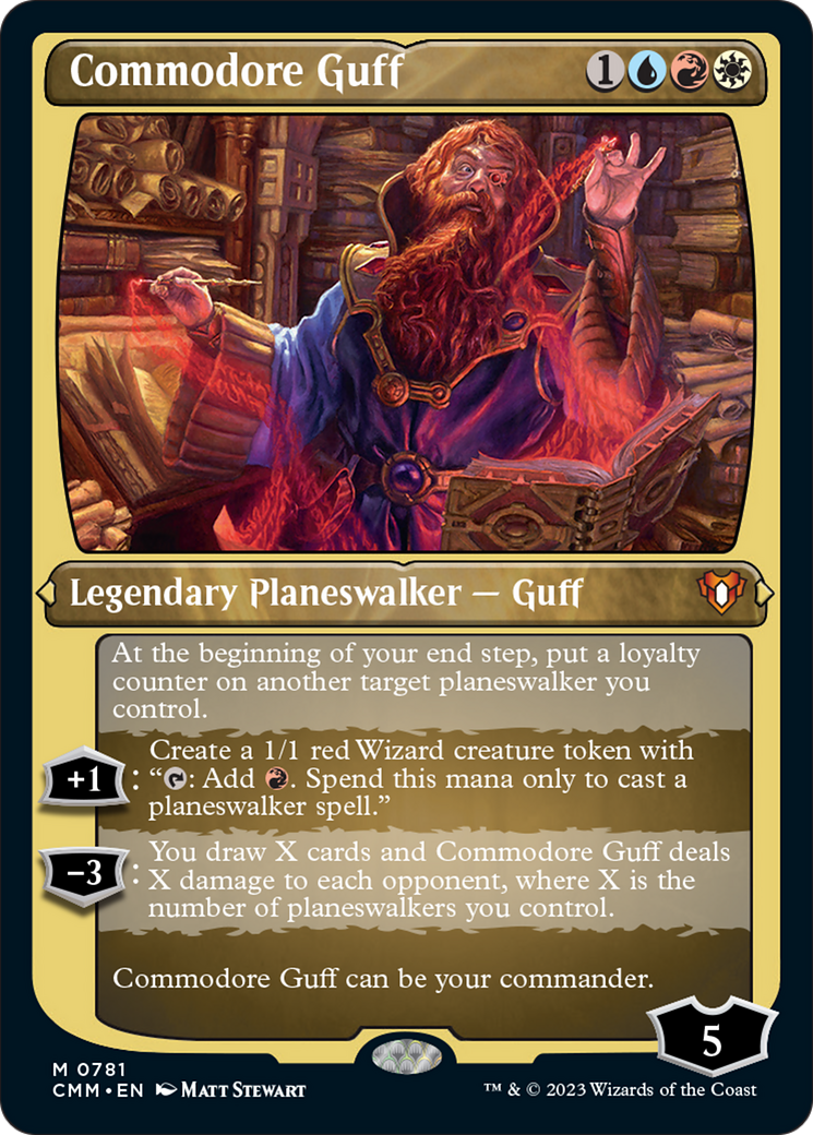 Commodore Guff (Display Commander) (Foil Etched) [Commander Masters] | Exor Games Bridgewater