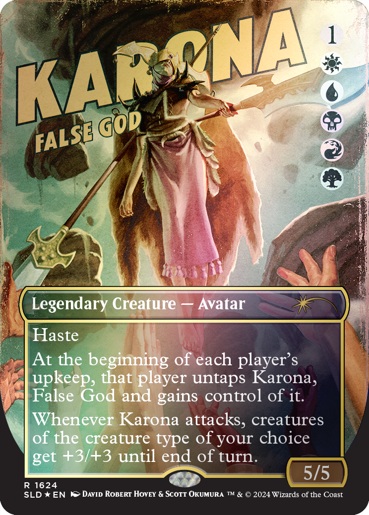 Karona, False God (Rainbow Foil) [Secret Lair Drop Series] | Exor Games Bridgewater