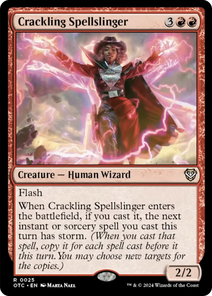 Crackling Spellslinger [Outlaws of Thunder Junction Commander] | Exor Games Bridgewater