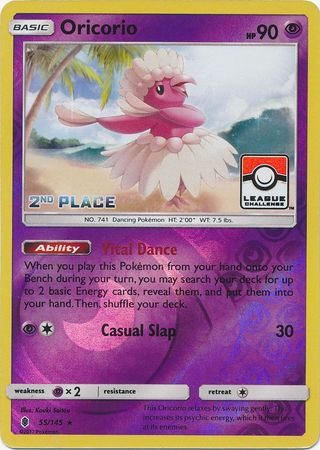 Oricorio (55/145) (League Promo 2nd Place) [Sun & Moon: Guardians Rising] | Exor Games Bridgewater