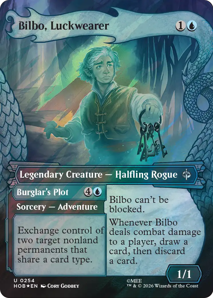 Bilbo, Luckwearer (Showcase) (Surge Foil) [The Hobbit] | Exor Games Bridgewater