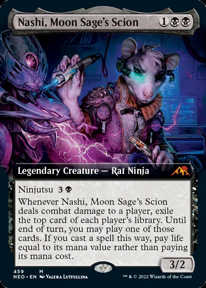 Nashi, Moon Sage's Scion (Extended Art) [Kamigawa: Neon Dynasty] | Exor Games Bridgewater