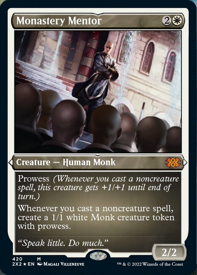 Monastery Mentor (Foil Etched) [Double Masters 2022] | Exor Games Bridgewater