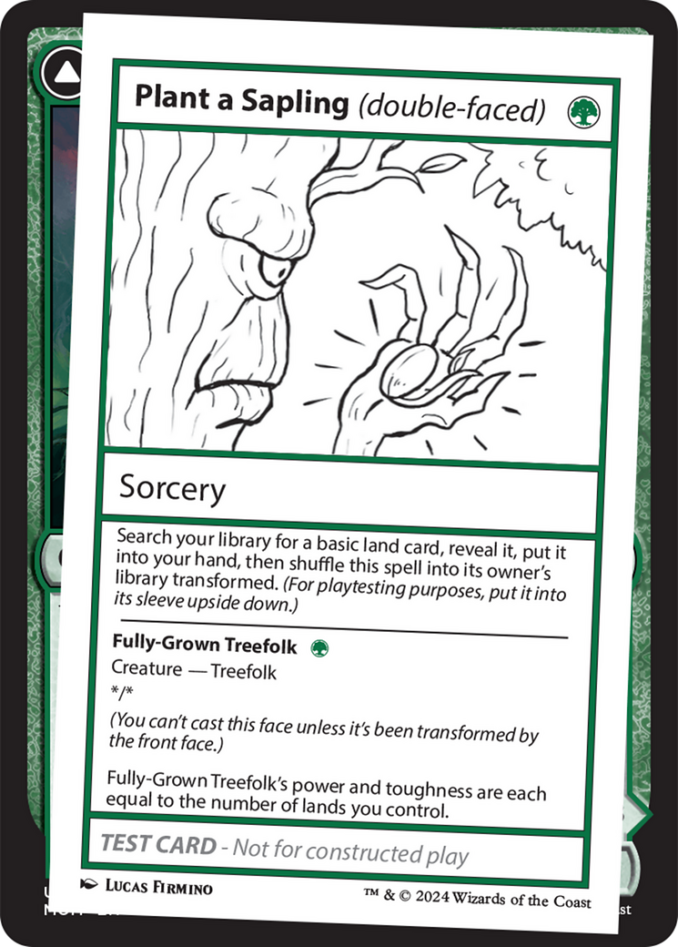 Plant a Sapling (double-faced) [Mystery Booster 2 Playtest Cards] | Exor Games Bridgewater