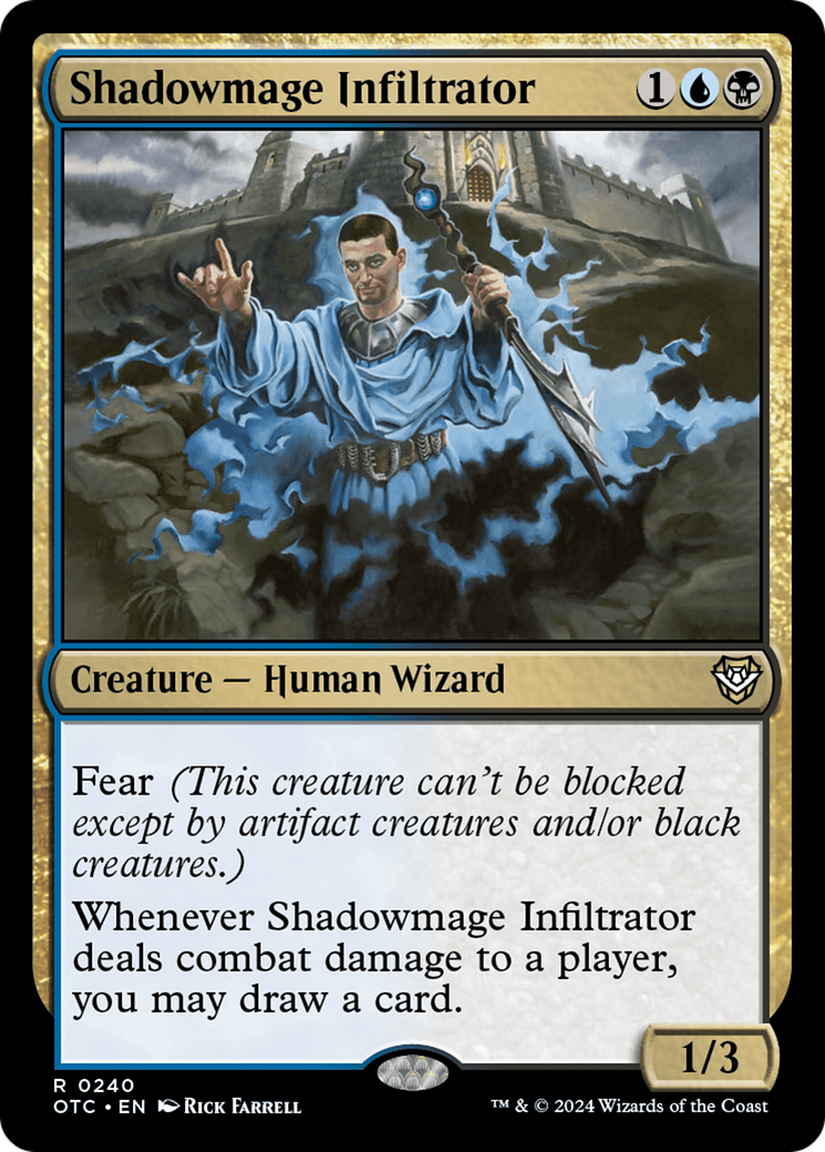 Shadowmage Infiltrator [Outlaws of Thunder Junction Commander] | Exor Games Bridgewater