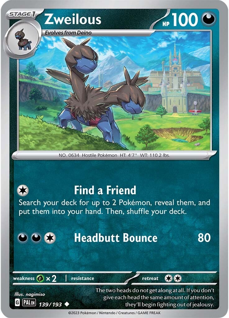 Zweilous (139/193) [Scarlet & Violet: Paldea Evolved] | Exor Games Bridgewater