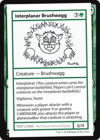 Interplanar Brushwagg (2021 Edition) [Mystery Booster Playtest Cards] | Exor Games Bridgewater