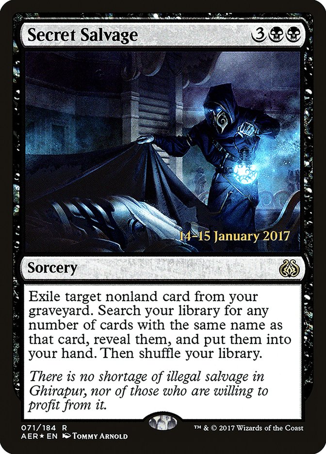 Secret Salvage [Aether Revolt Prerelease Promos] | Exor Games Bridgewater