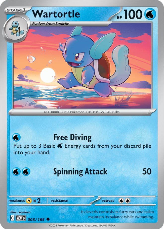 Wartortle (008/165) [Scarlet & Violet: 151] | Exor Games Bridgewater