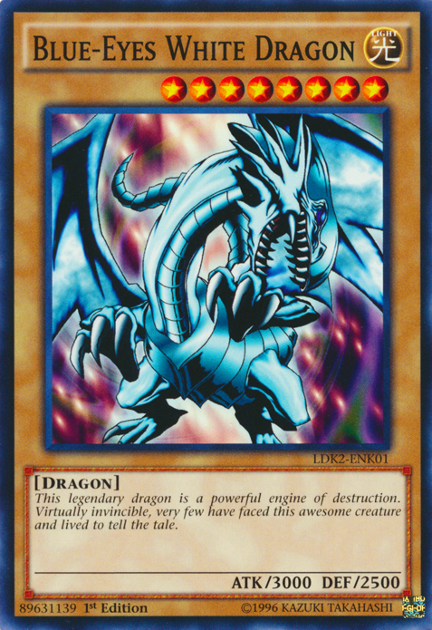 Blue-Eyes White Dragon (Version 1) [LDK2-ENK01] Common | Exor Games Bridgewater